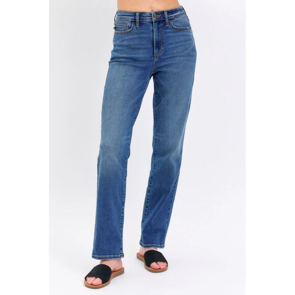 Women's Plus Size Judy Blue High Waist Straight Leg Jeans size 14W Bohemian - Picture 1 of 7